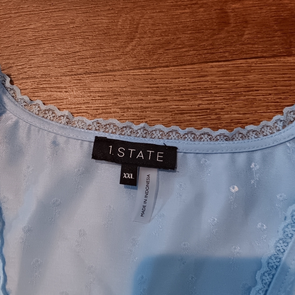 Altar'd State Navy Sleeveless Tie-Front Top - Picture 4 of 5